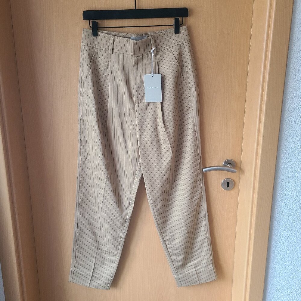 Everlane The Draper High Waisted Pinstripe Trouser Pants Size 4 - New with tags - Picture 4 of 16